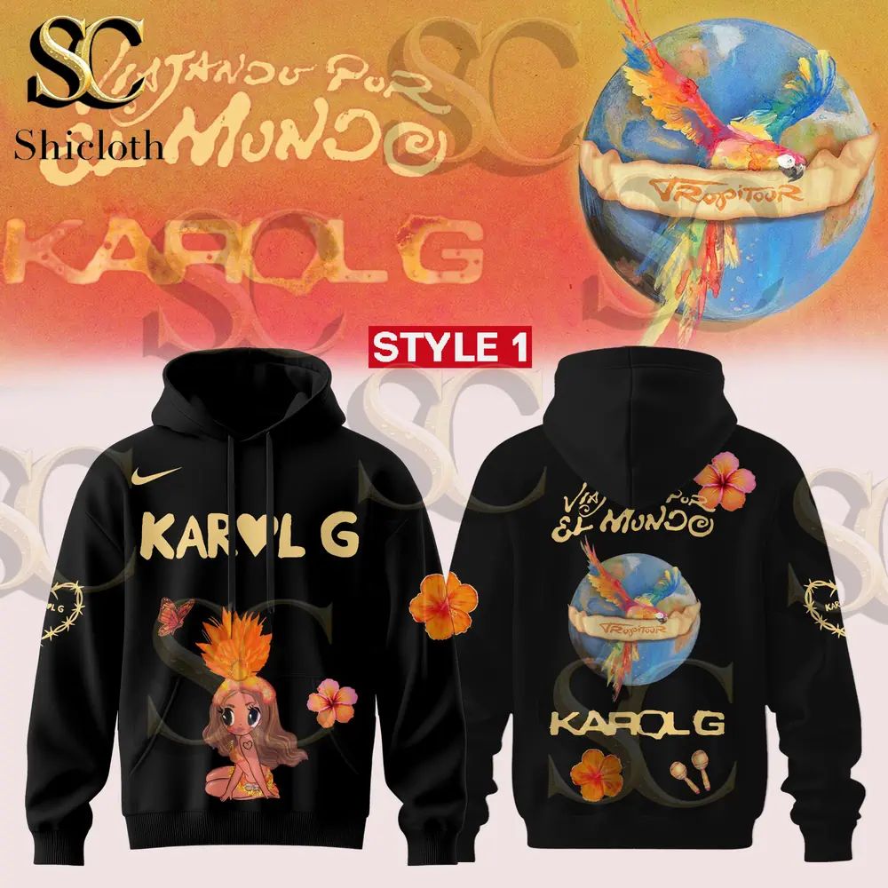 Karol G Viajando Por El Mundo Tropitour 2026 Hoodie