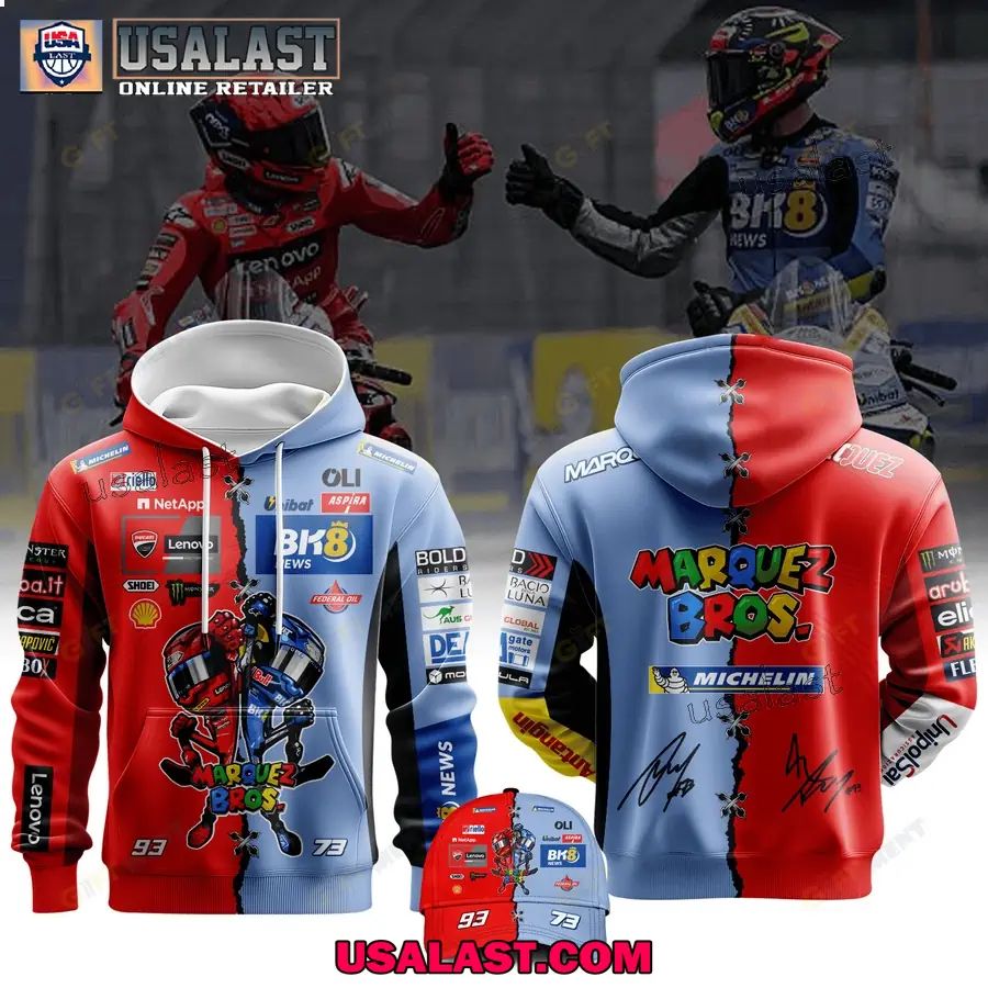 Marquez Bros Ducati All Over Printed Hoodie