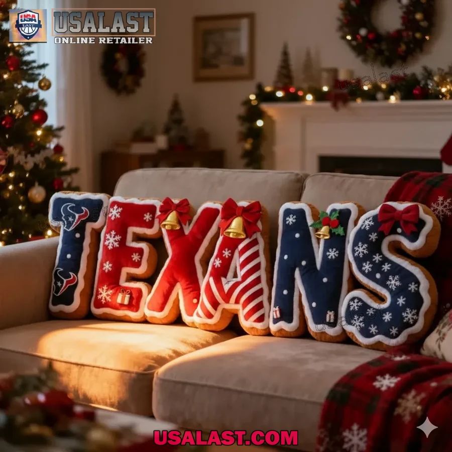 Houston Texans Christmas Plush Pillow