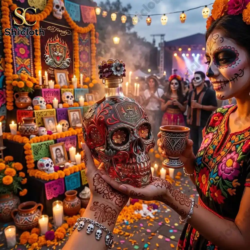 Ed Hardy Tiger & Dagger D?a de los Muertos Limited Edition Skull Bottle