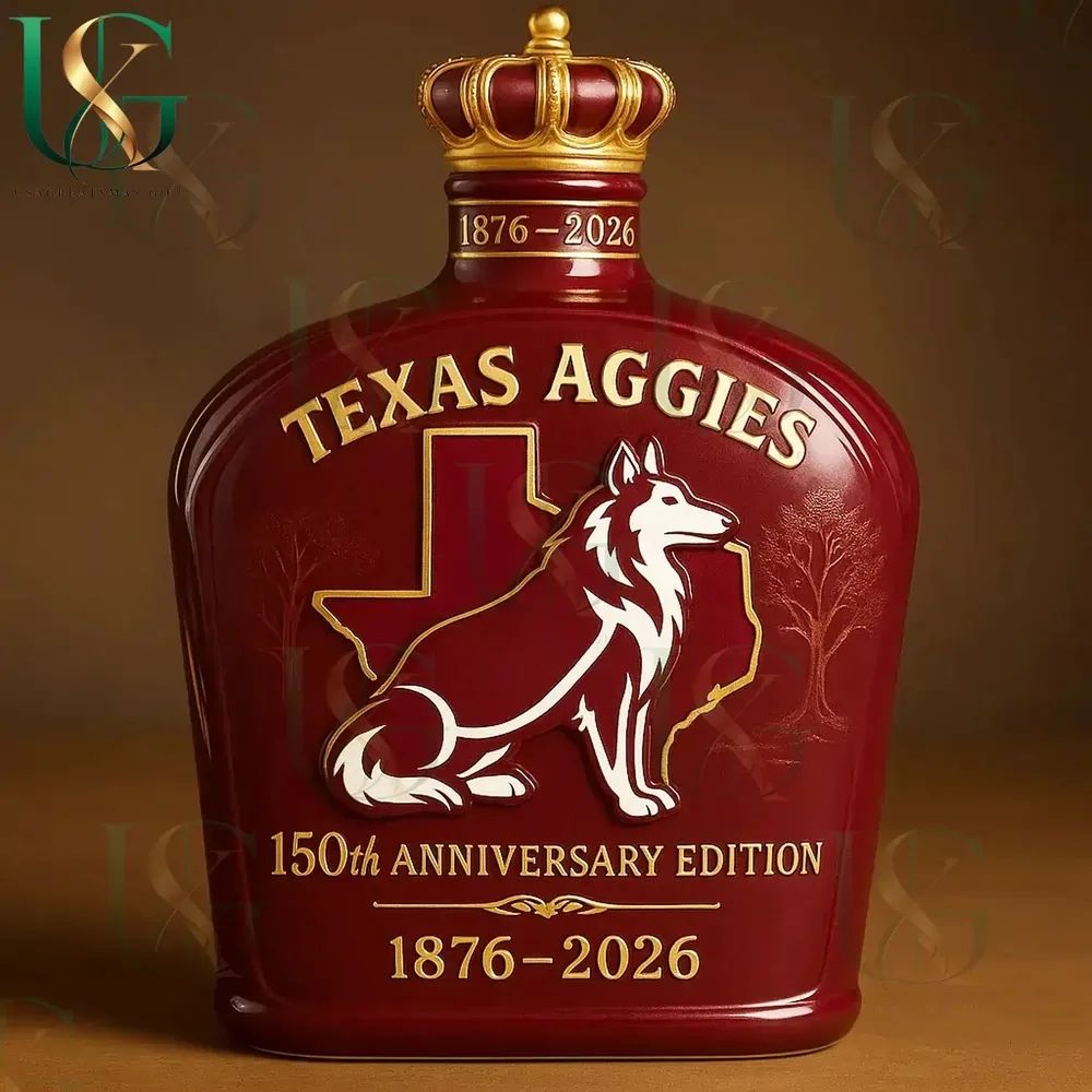 Texas A&M 150th Anniversary Crown Royal Whisky Bottle