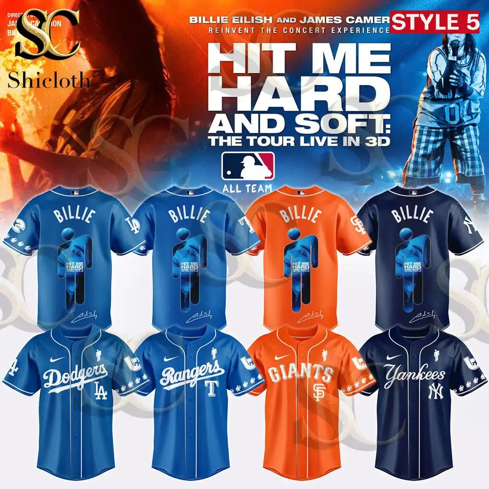 All Mlb Team X Billie Eilish Hit Me Hard And Soft Tour Edition 2026 Tour Jersey
