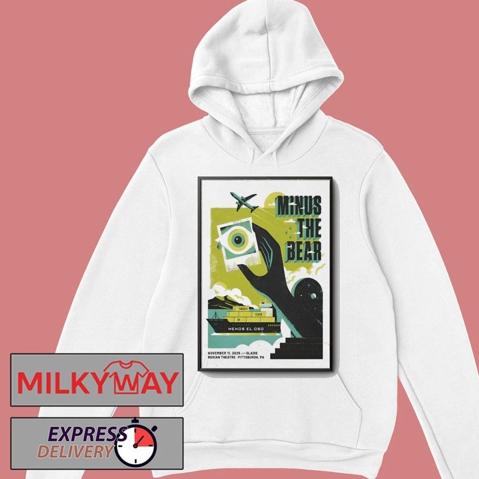 Minus The Bear Roxian Theatre in McKees Rocks PA Nov 11 2025 Poster shirt