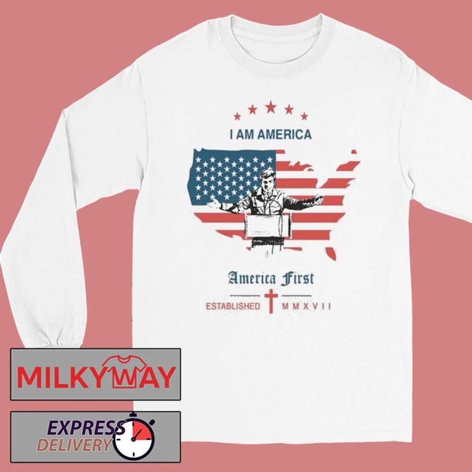 America First White Shirt “I Am America” shirt