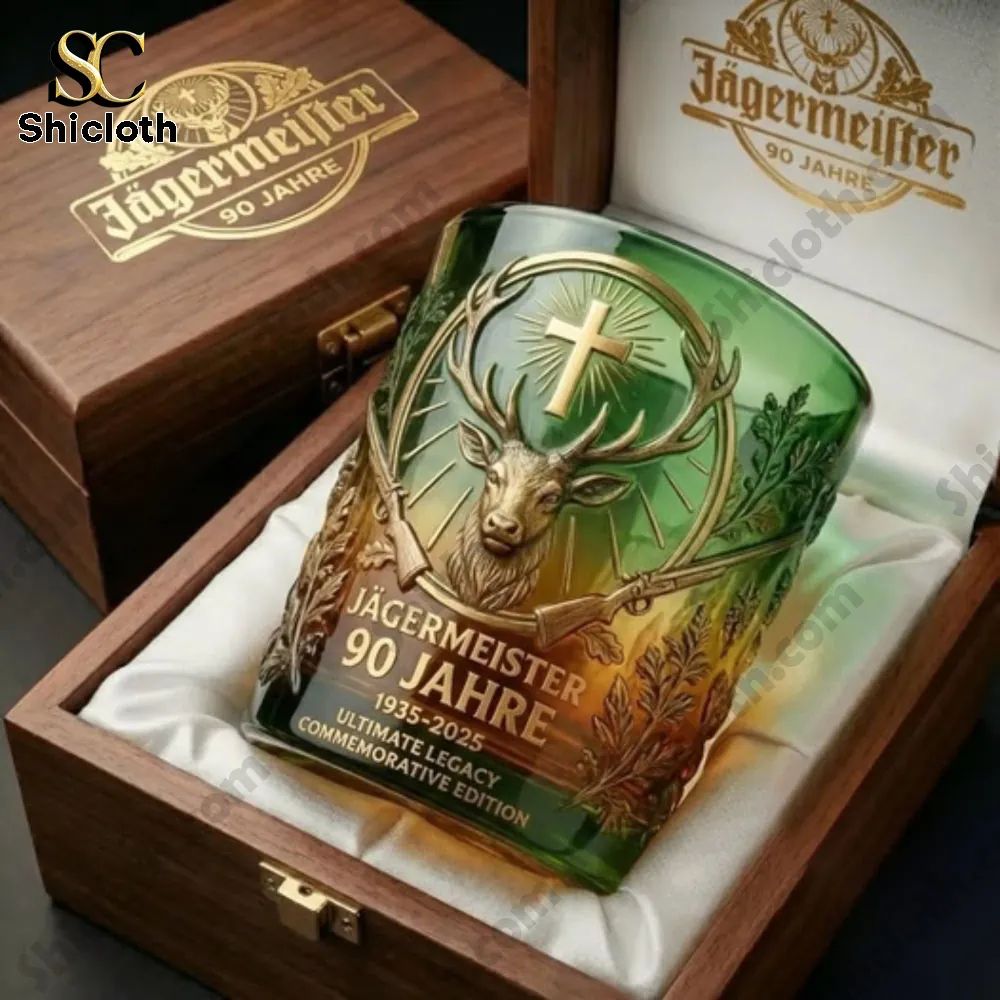 Jagermeister 90 Jahre Commemorative Edition Whiskey Glass