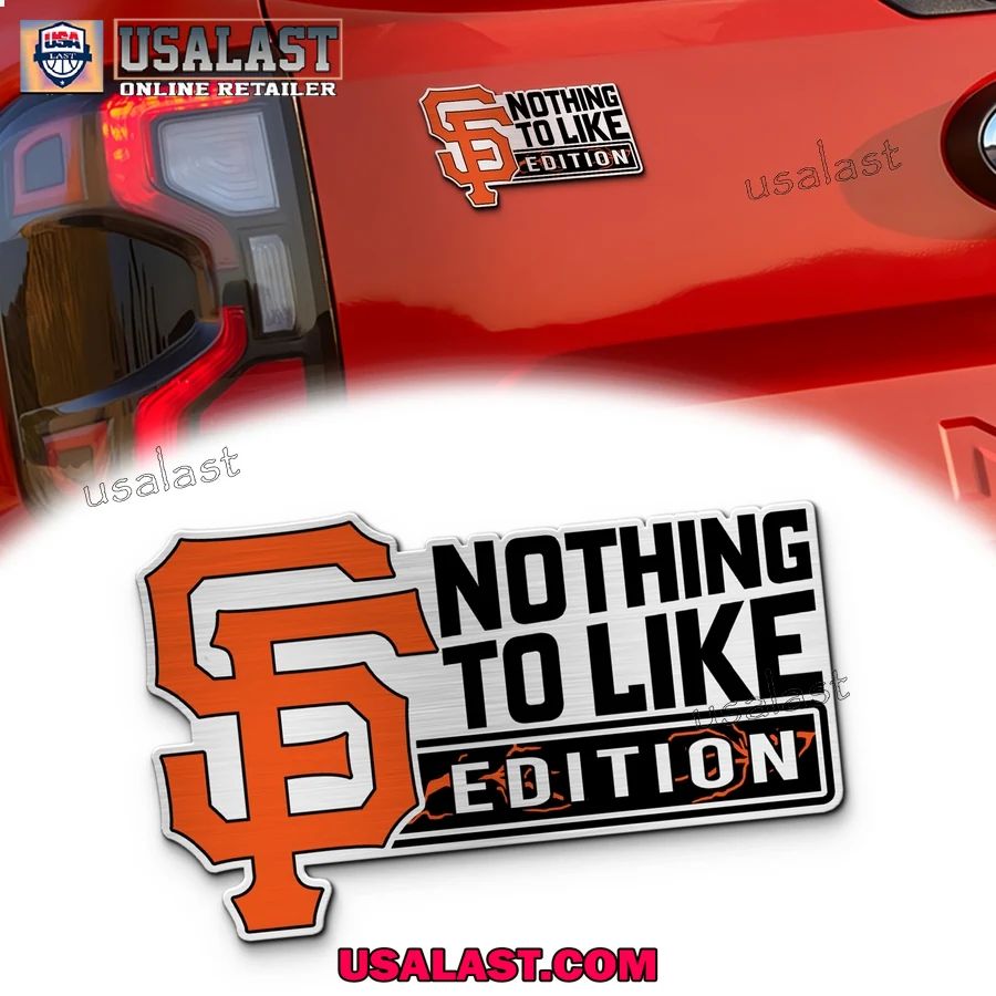 San Francisco Giants Edition Engraved Car Name Badge