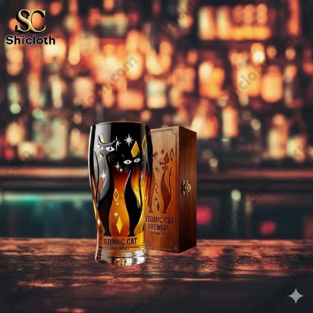Atomic Cat Brewery Beer Glass