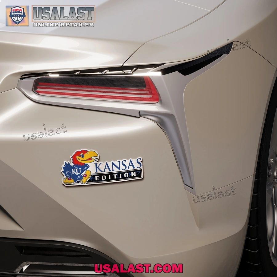 Kansas Jayhawks Edition 3D Car Badge Sticker