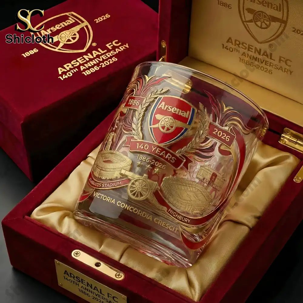 Arsenal F.C. 140th Anniversary Commemorative Whiskey Glass