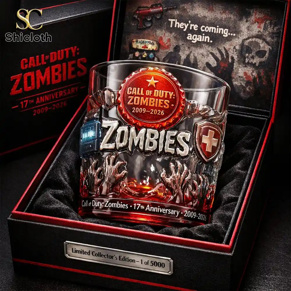 Call Of Duty Zombies 17th Anniversary 2009-2026 Collector Whiskey Glass