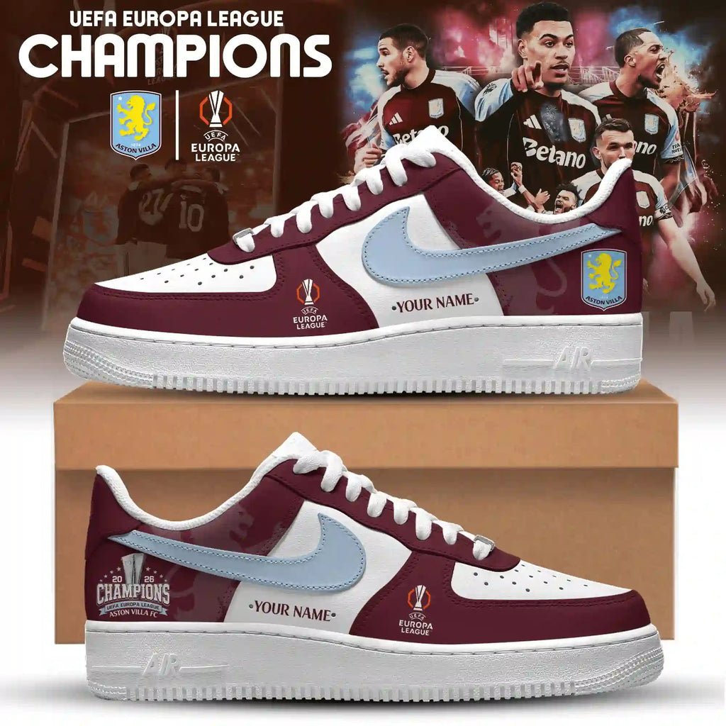Aston Villa Special Europa League Champions 2026 Limited Edition Air Force Shoes