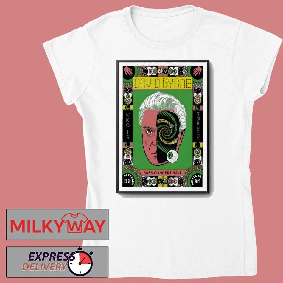David Byrne 11 25-11 26 2025 Bass Concert Hall Austin TX Poster shirt