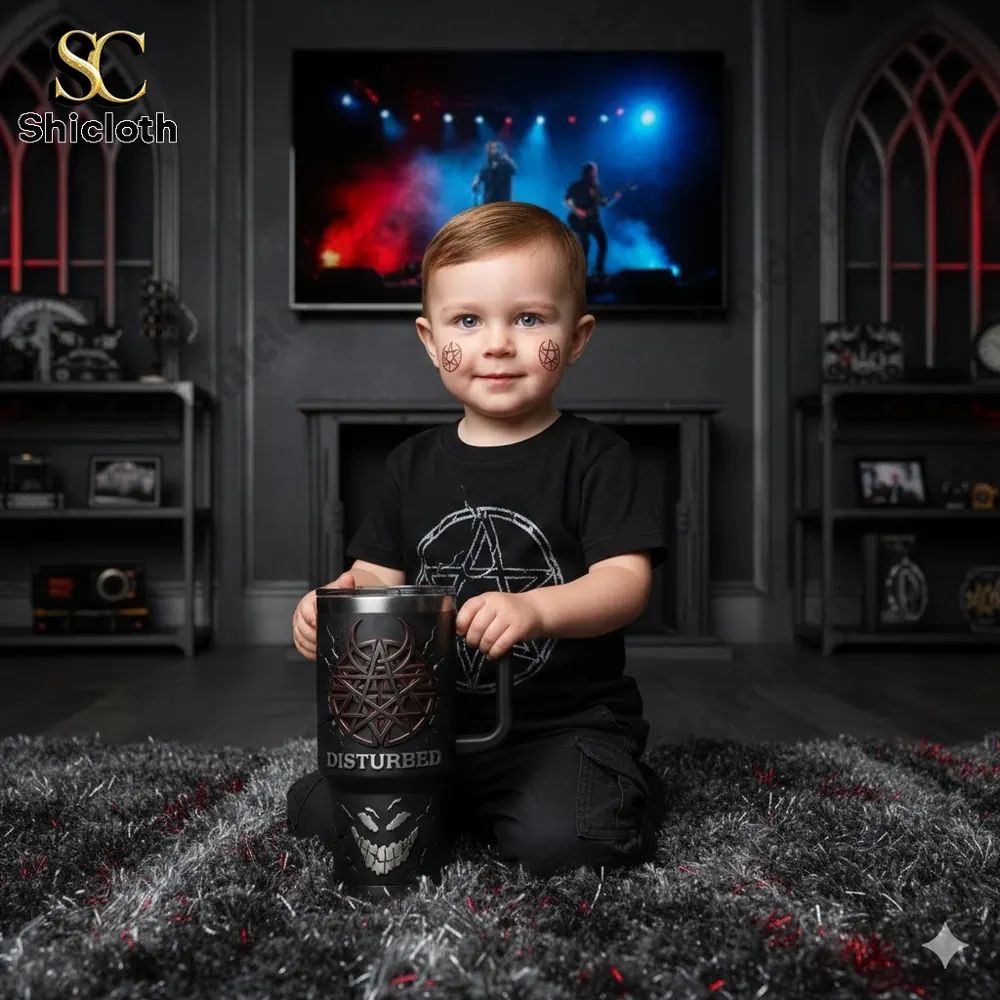 Disturbed Band Black 40 Oz Tumbler
