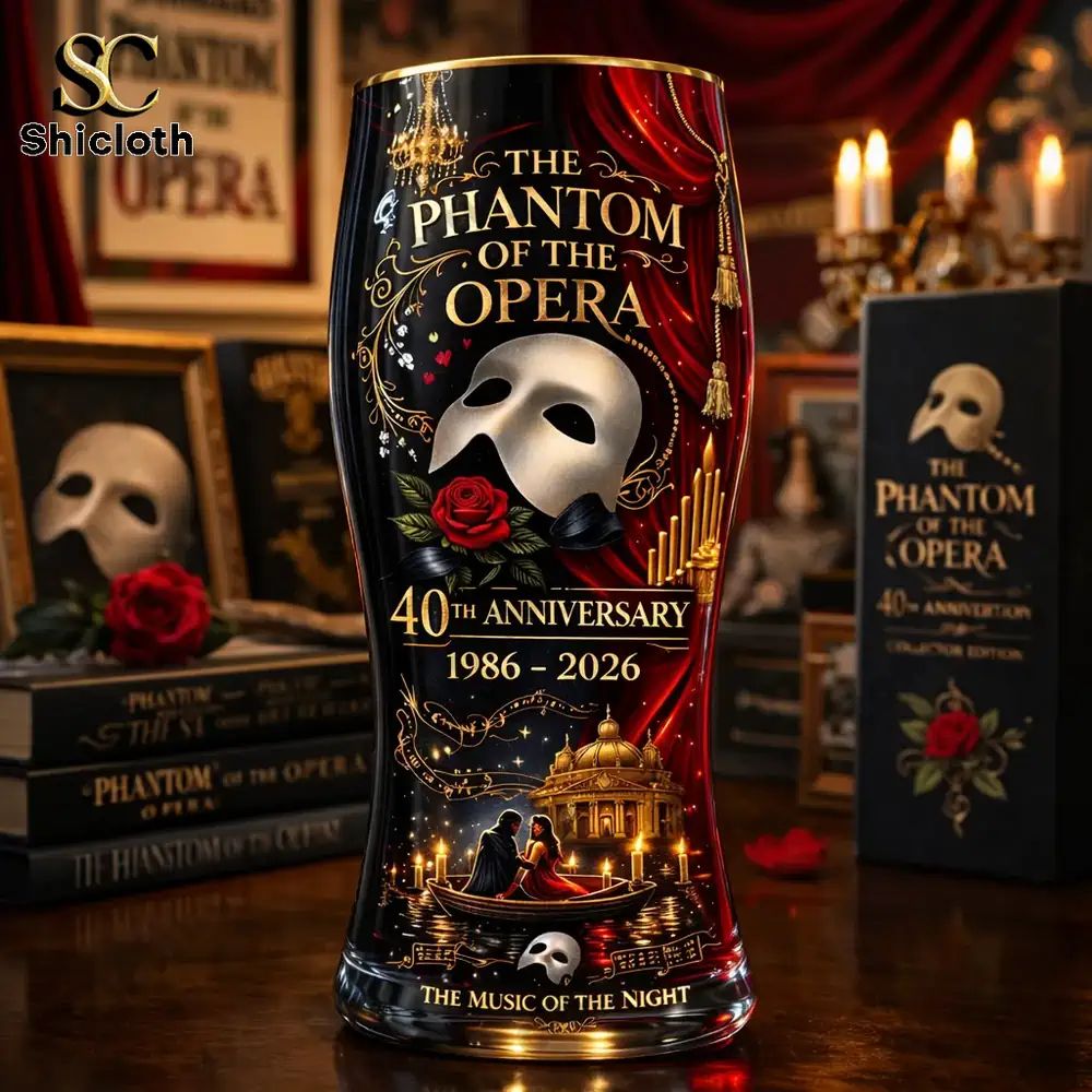 The Phantom Of The Opera 40th Anniversary The Music Of The Night Beer Glass