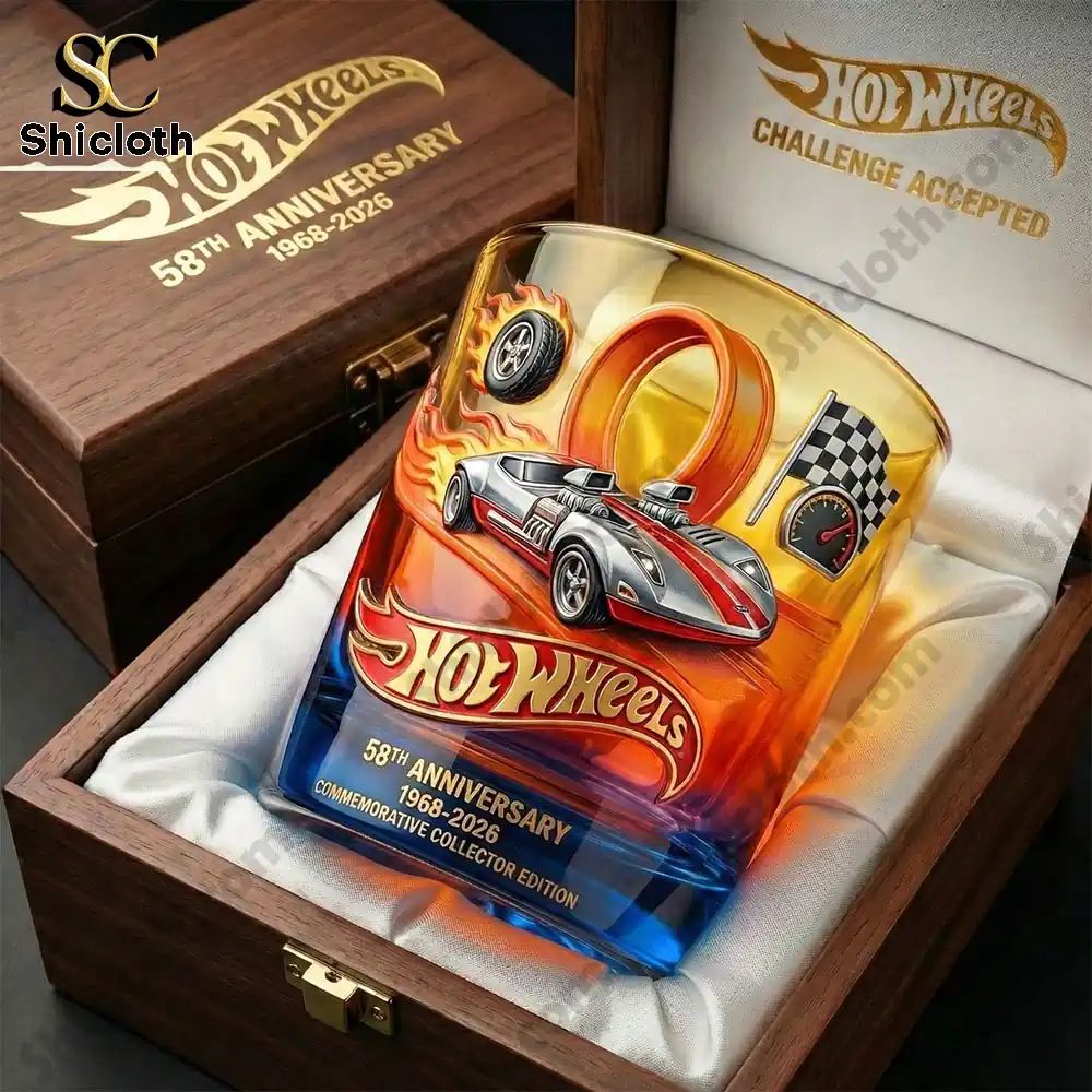 Wheels 58Th Anniversary Commemorative Whiskey Glass
