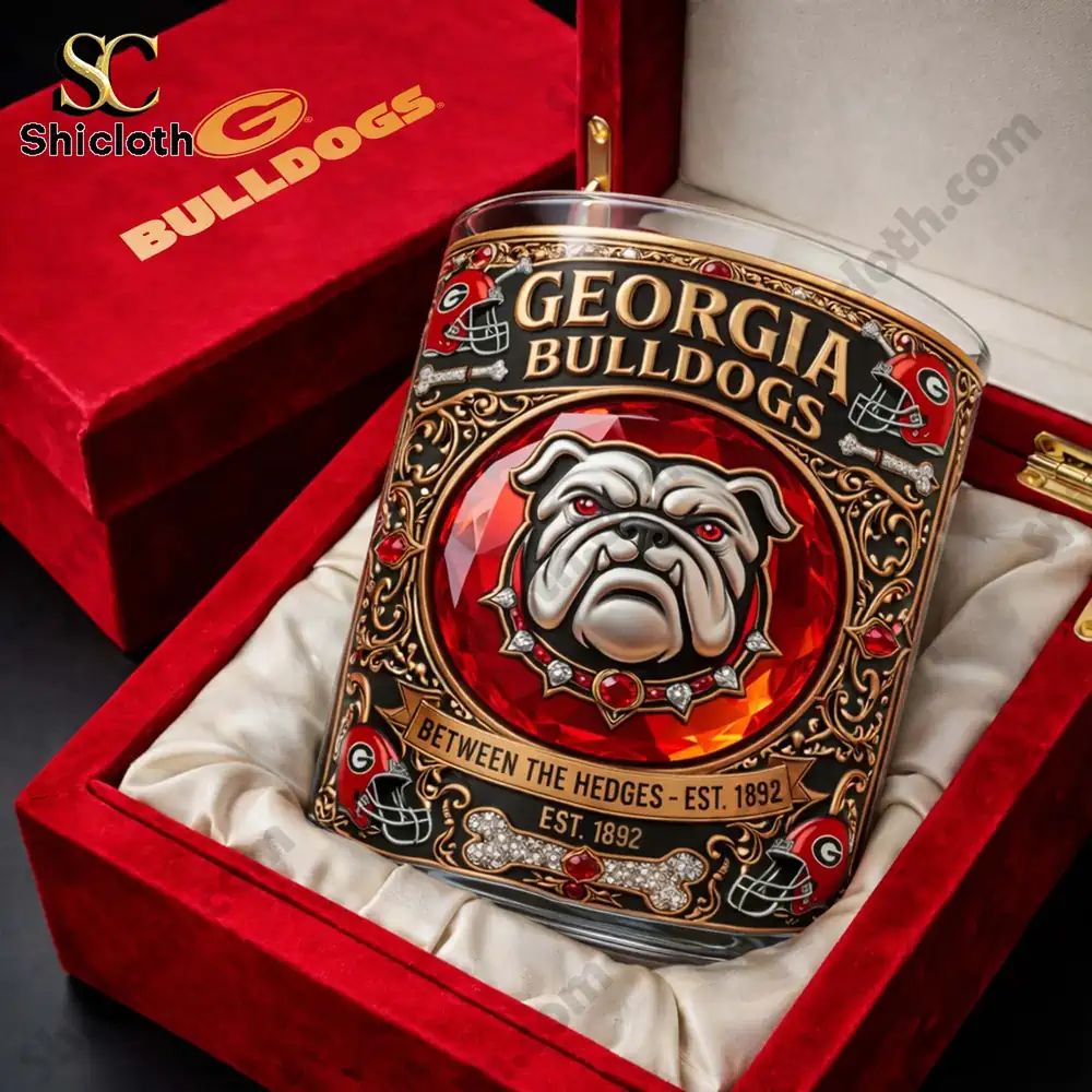 Georgia Bulldogs Between The Hedges Est. 1892 Whiskey Glass