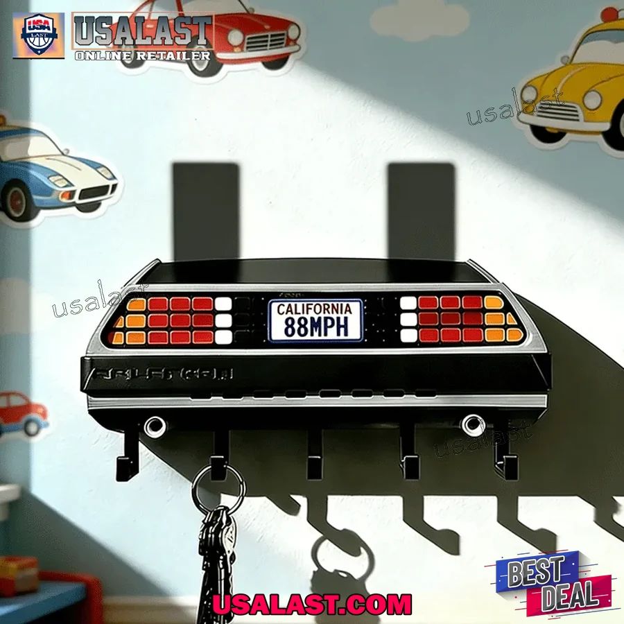 Personalized Timeline Machine Key Hanger, Wall Key Holder
