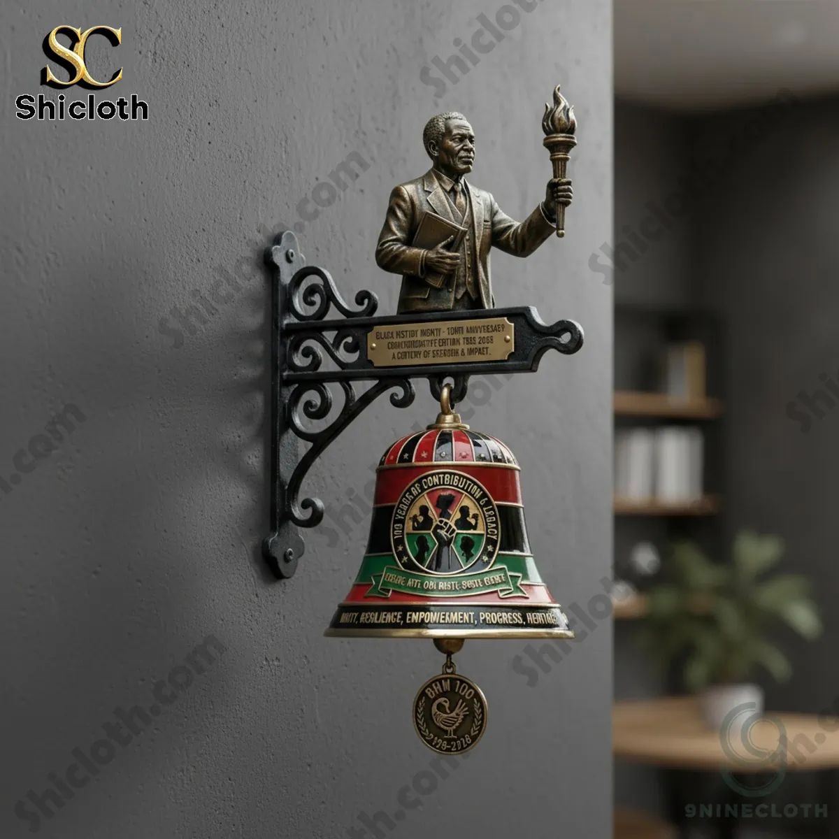 Black History Month 100th Anniversary 1926-2026 Commemorative Wall Bell