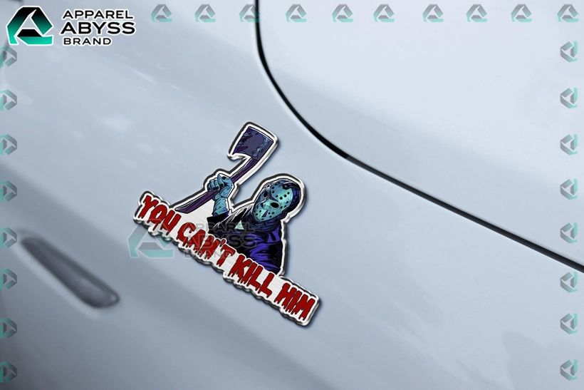 Jason Voorhees Edition 3D Car Name Emblem Sticker