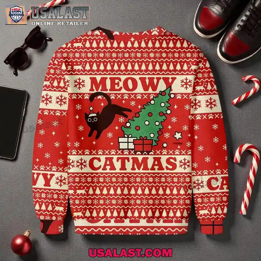 Meowy Christmas Ugly Sweatshirts