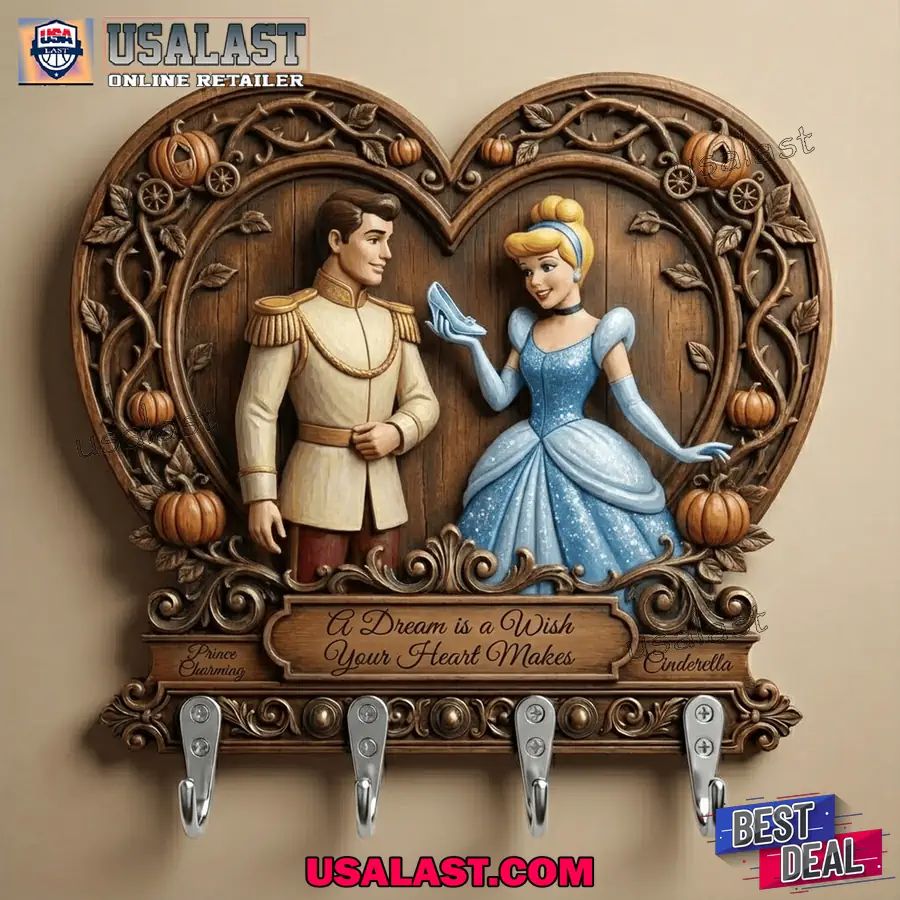 Cinderella Couple Heart Shape Key Holder