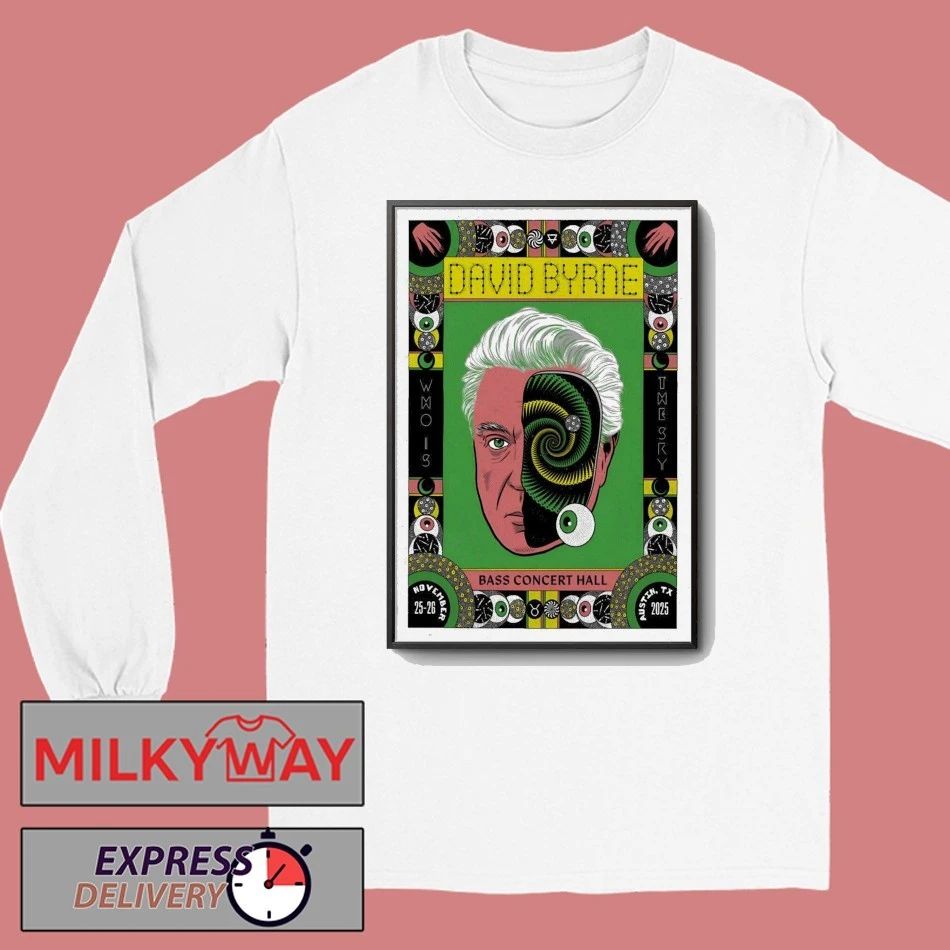 David Byrne 11 25-11 26 2025 Bass Concert Hall Austin TX Poster shirt