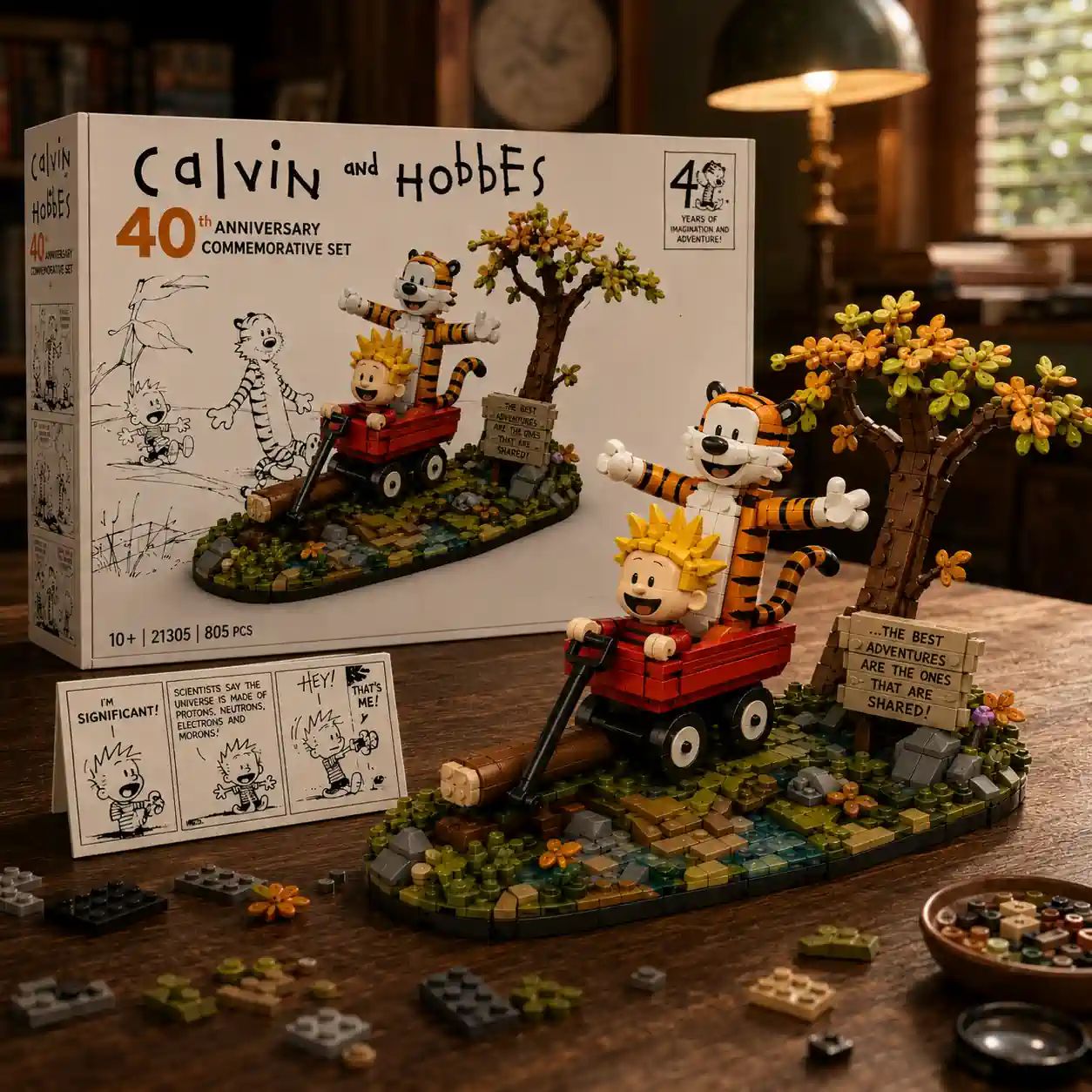 Calvin & Hobbes 40th Anniversary Collector Building Brick Series