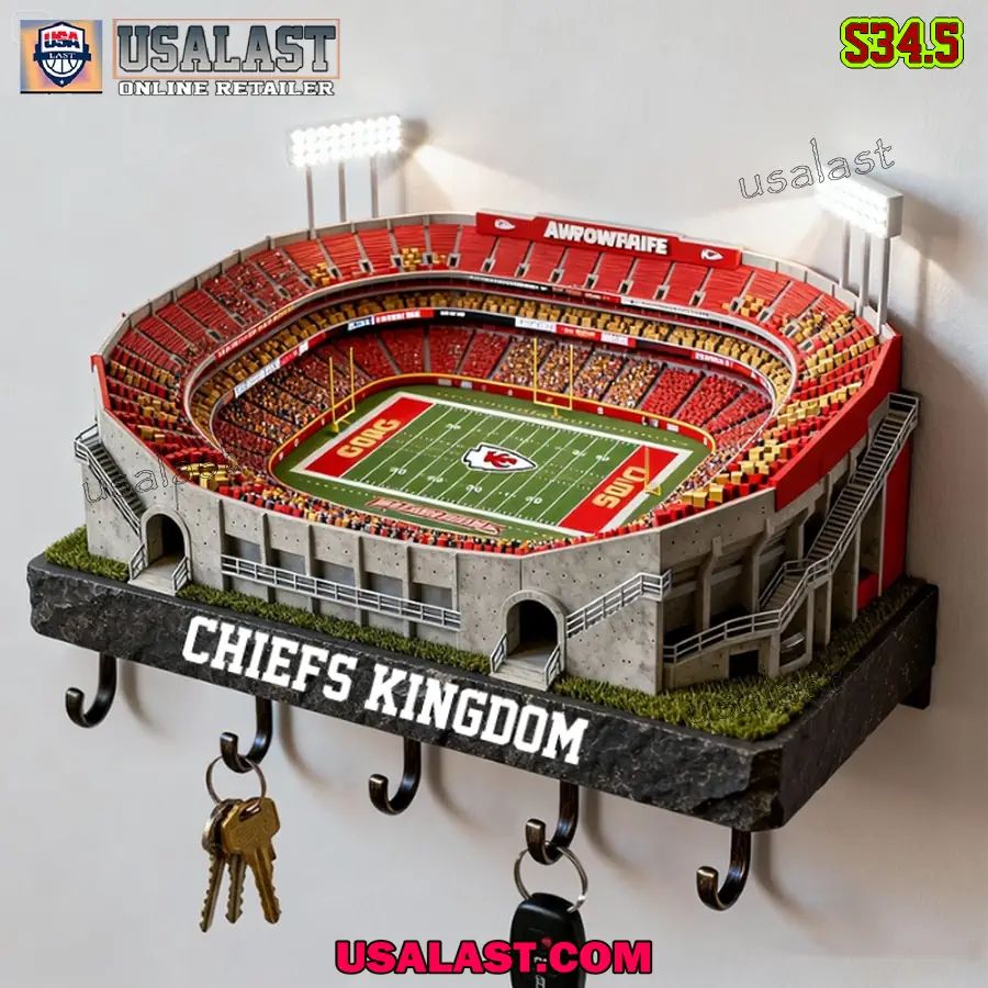 Kansas City Chiefs Sports Stadium Key Hooks, Key Holder