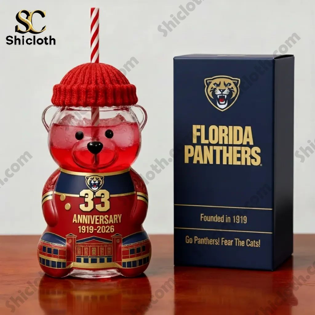 Florida Panthers 33rd Anniversary Bear Bottle – Limited Edition (1919-2026)