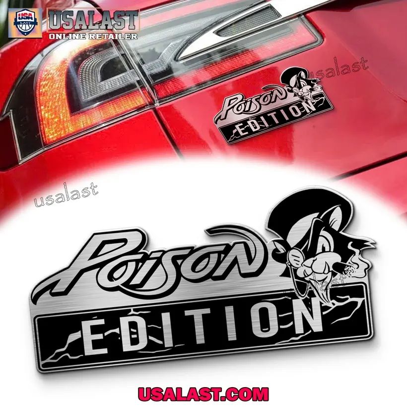 Poison Rock Edition 3D Engraved Car Emblem Sticker