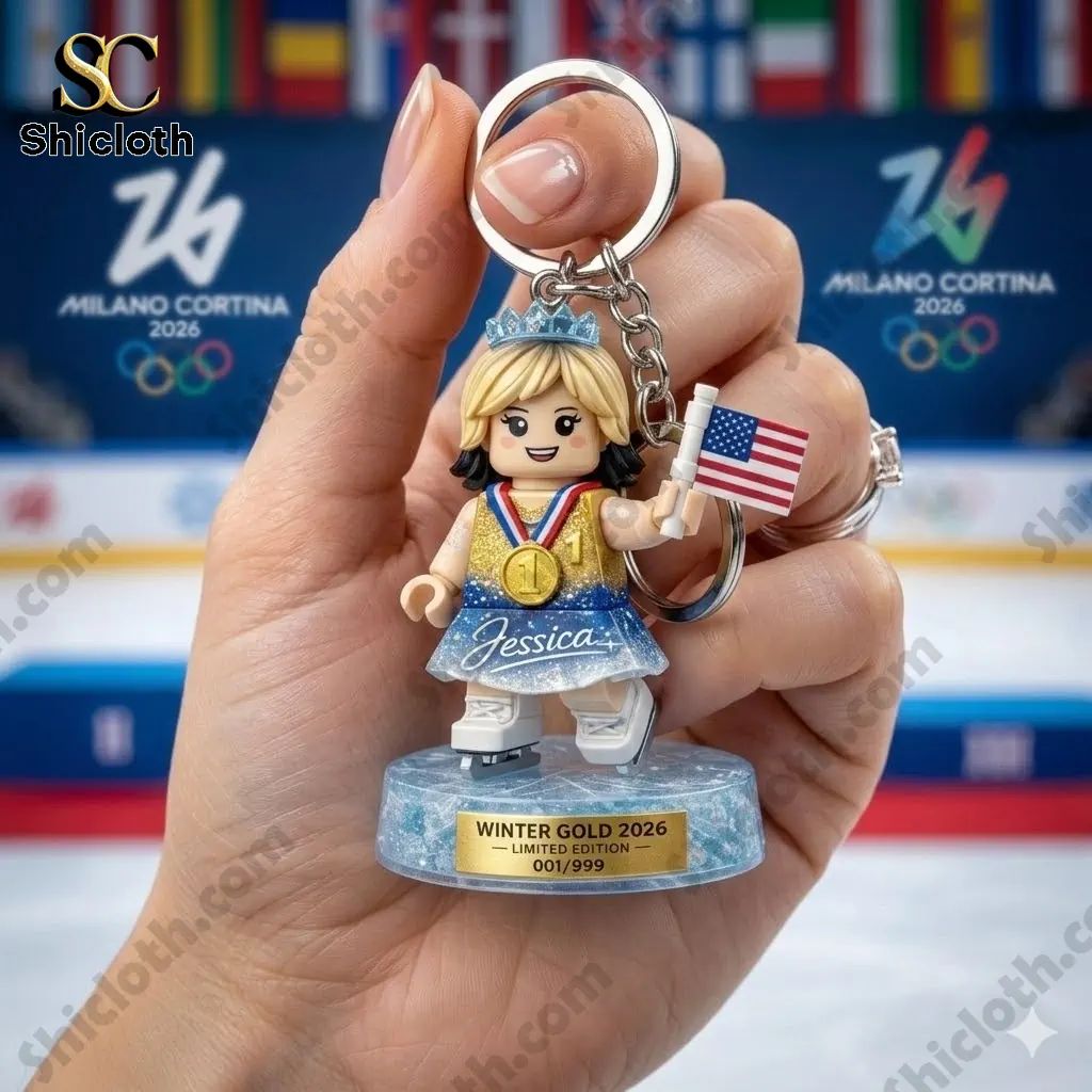 Winter Gold 2026 Champion Skater Collector Keychain