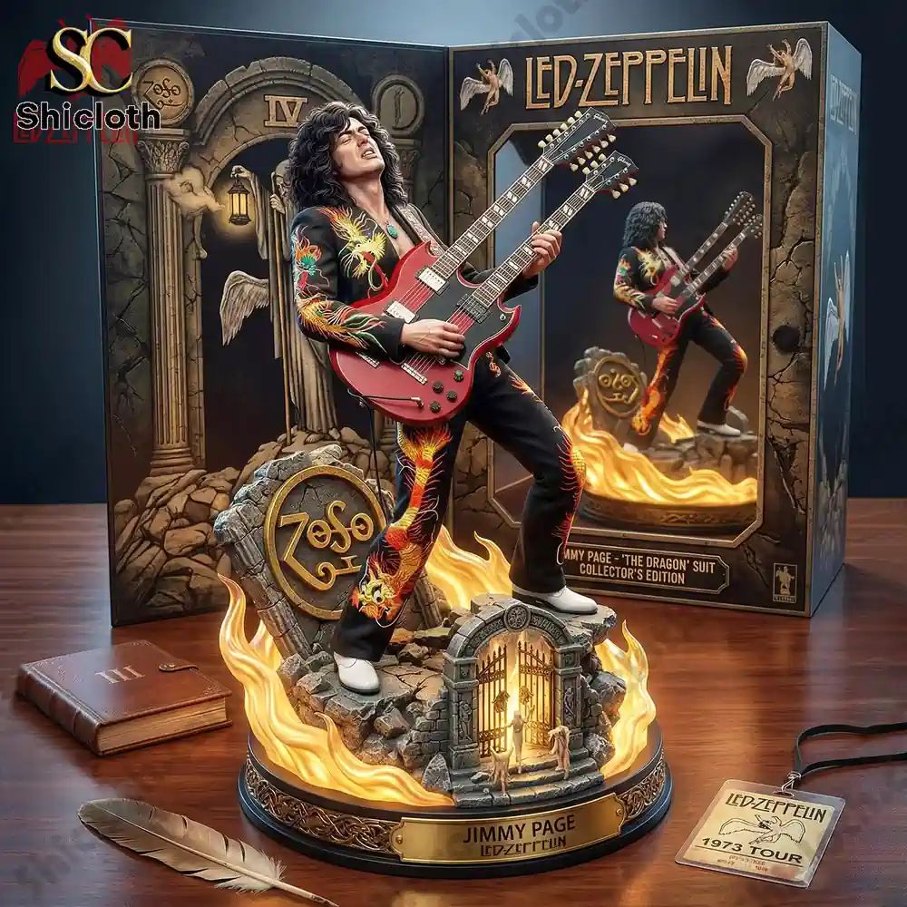 Jimmy Page Led Zeppelin Pop Figure Doll