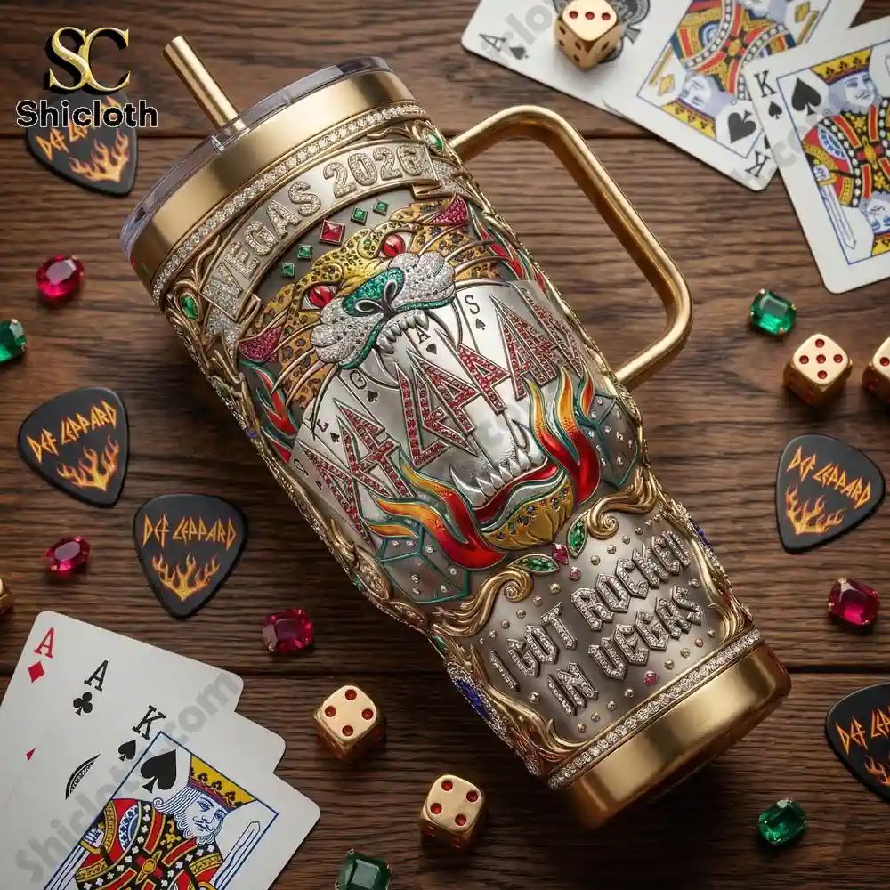 Def Leppard Vegas 2026 40oz YETI Tumbler With Handle
