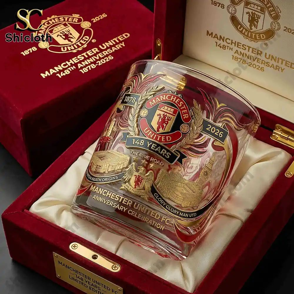 Manchester United 148th Anniversary Beer Whiskey Glass