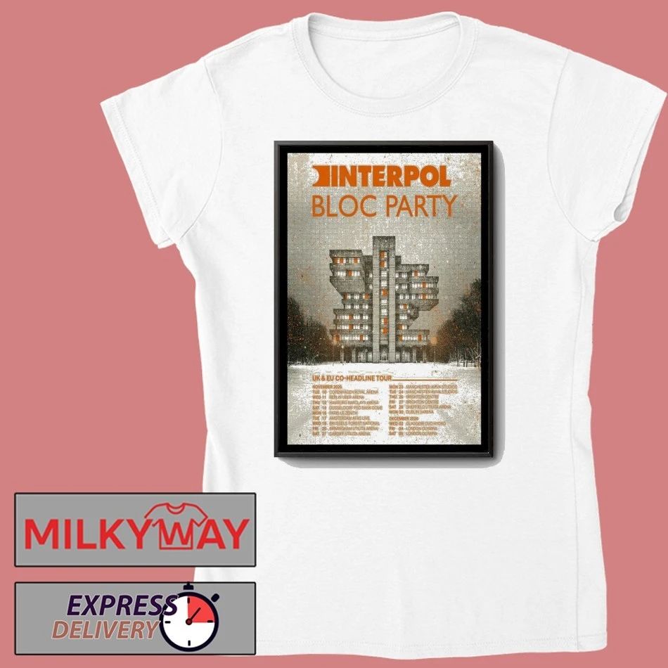 Bloc Party UK and EU Co Headline Show Nov 2026 Poster shirt