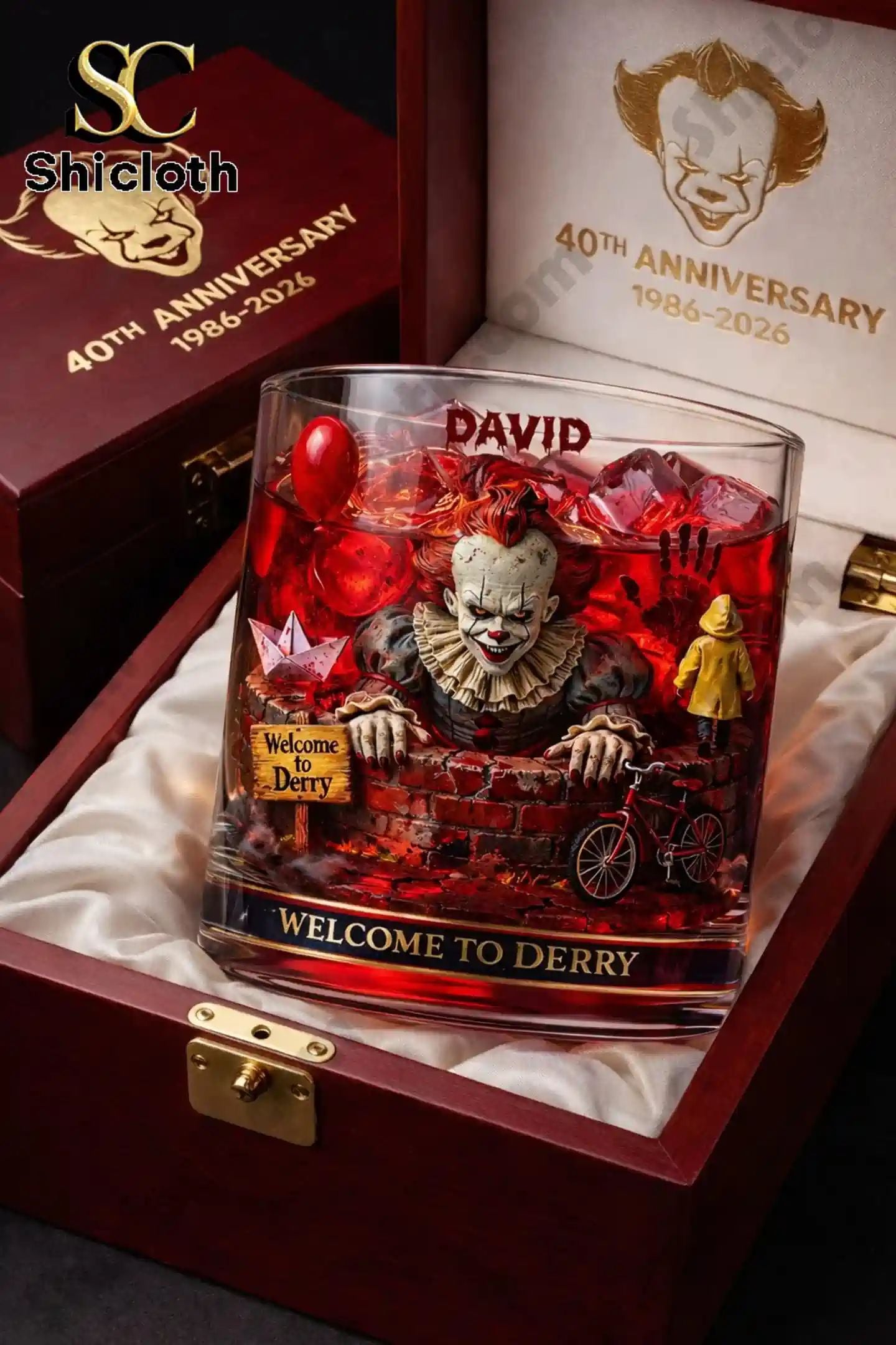 Horror Movie 40th Anniversary Whiskey Glass