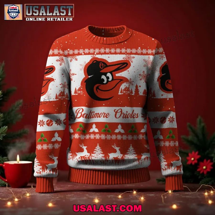 Baltimore Orioles Ugly Christmas Sweater Jumper