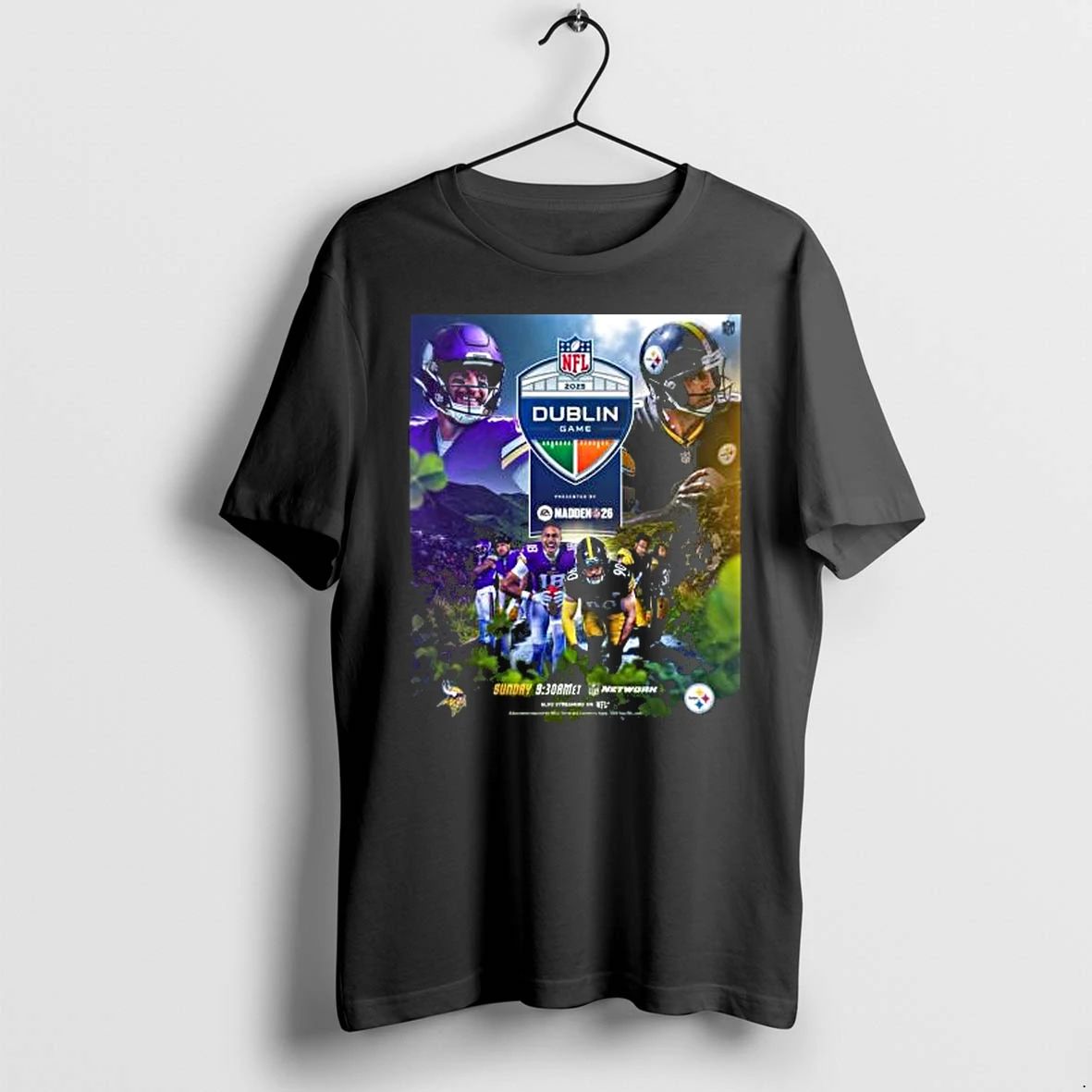 Dublin Game 2025 Steelers X Vikings Tshirts Sweater
