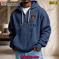 Auburn Tigers Waffle Half Zip Hoodie