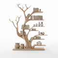 Handcrafted Tree Bookshelf Wall Mounted Live Edge
