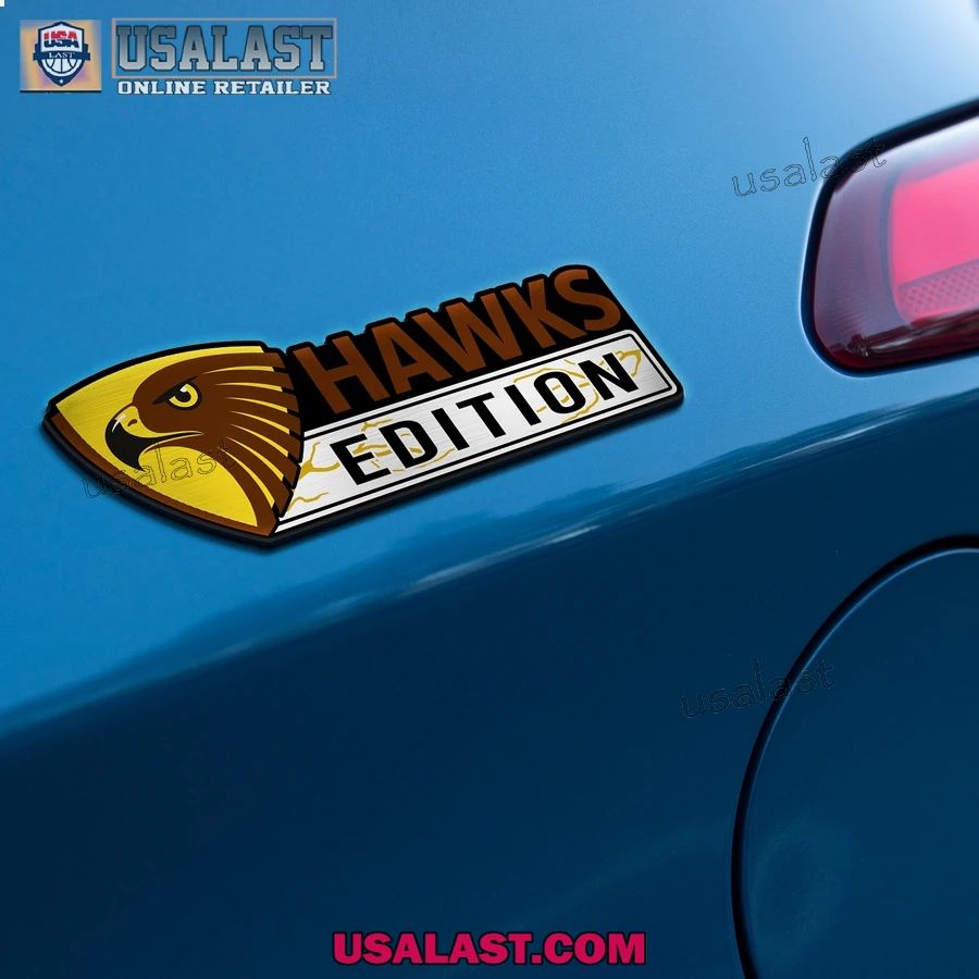Hawthorn Hawks Edition Custom 3D Car Badge Sticker