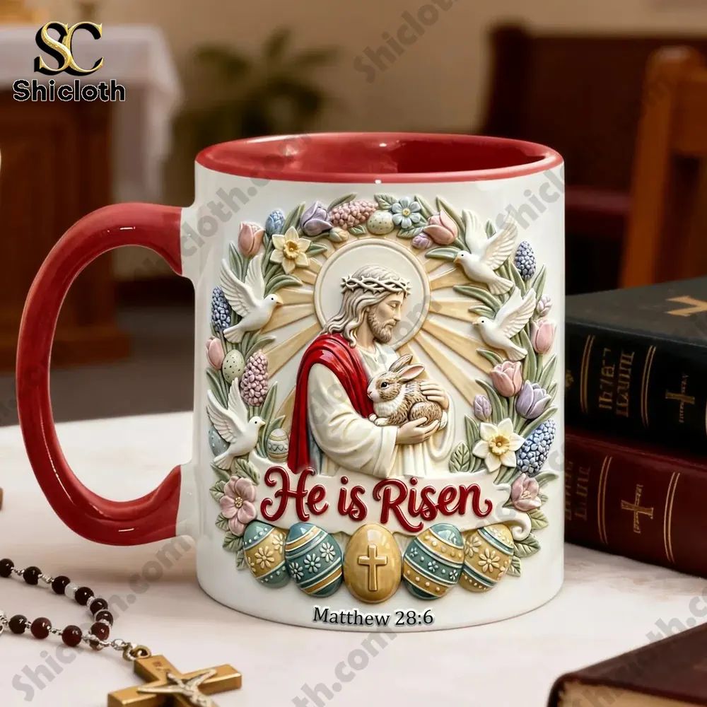 He is Risen Easter Ceramic Mug