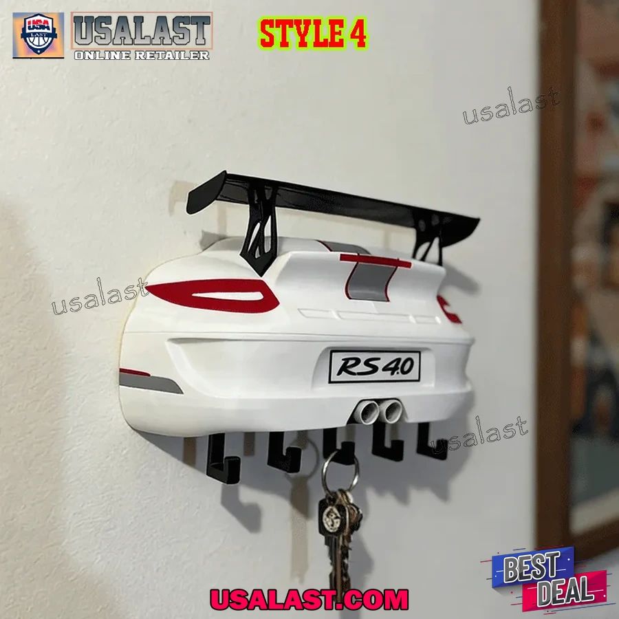 Personalized Porsche 911 Key Hanger, Wall Key Holder