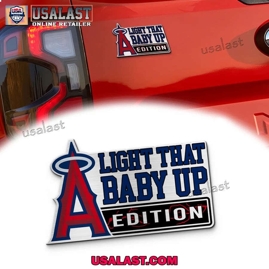 Los Angeles Angels Edition Engraved Car Name Badge