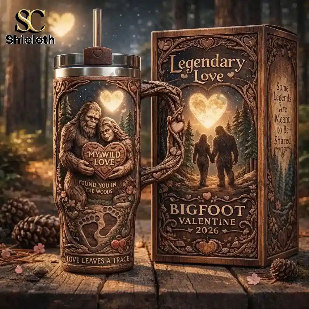Bigfoot Valentine 2026 Handle Straw Tumbler