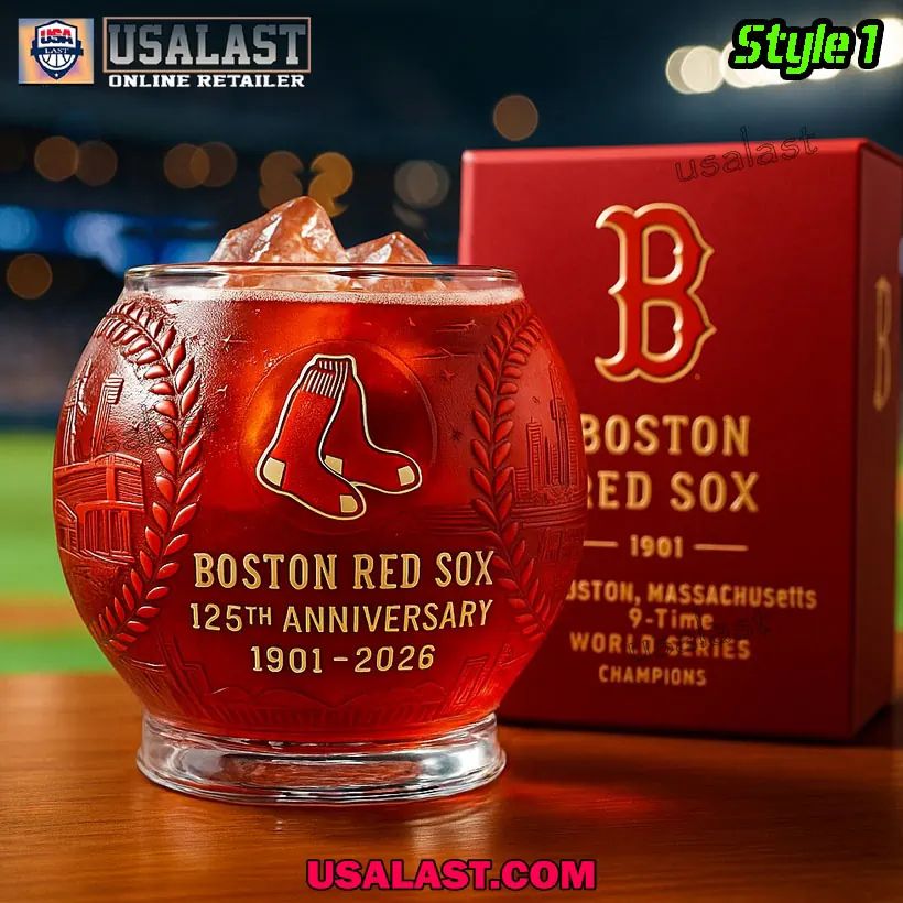 Boston Red Sox 125th Anniversary Wine Glass
