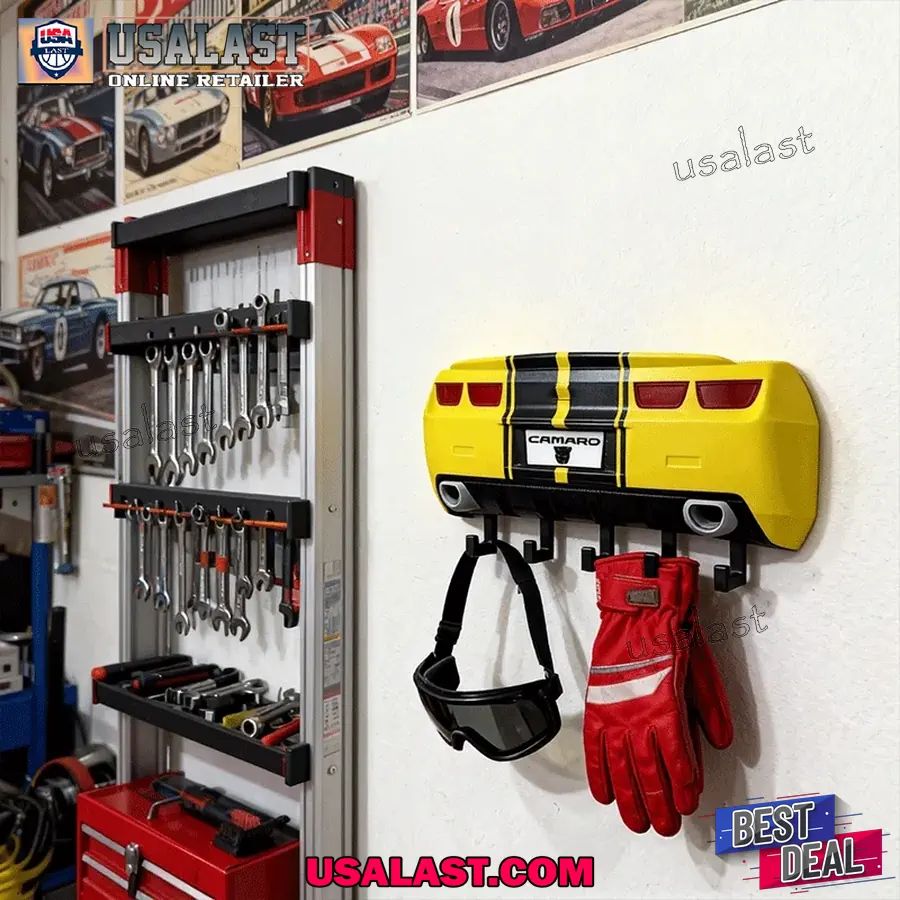 Personalized Bumblebee Camaro Key Hanger, Wall Key Holder