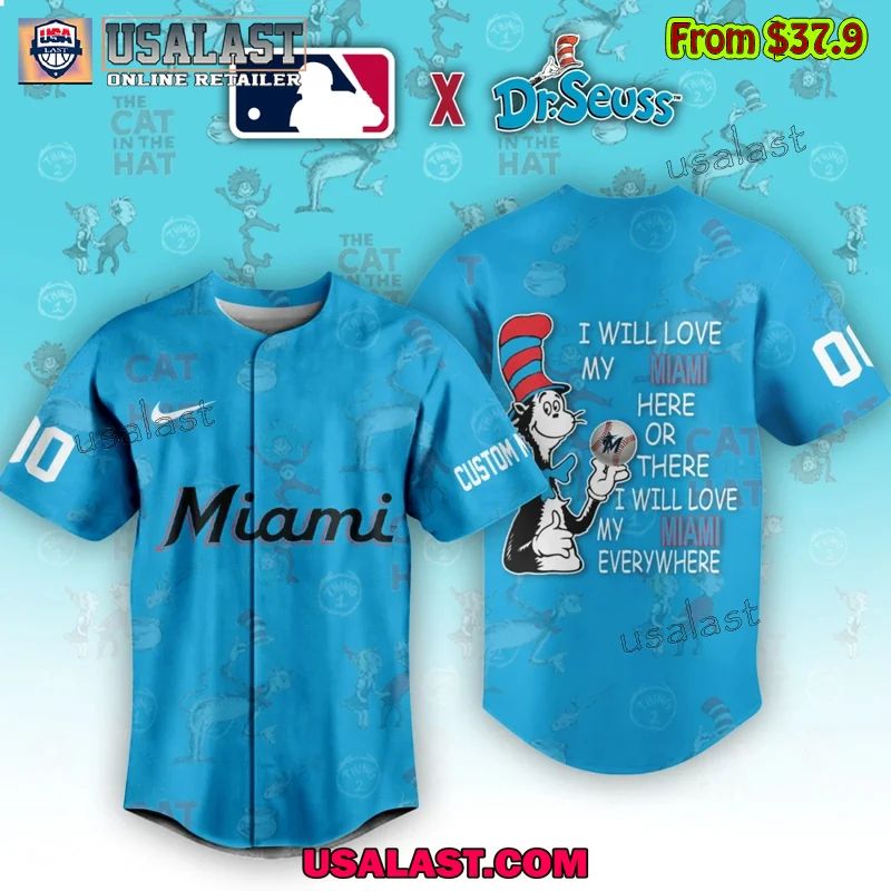 Miami Marlins x Dr Seuss Baseball Jersey