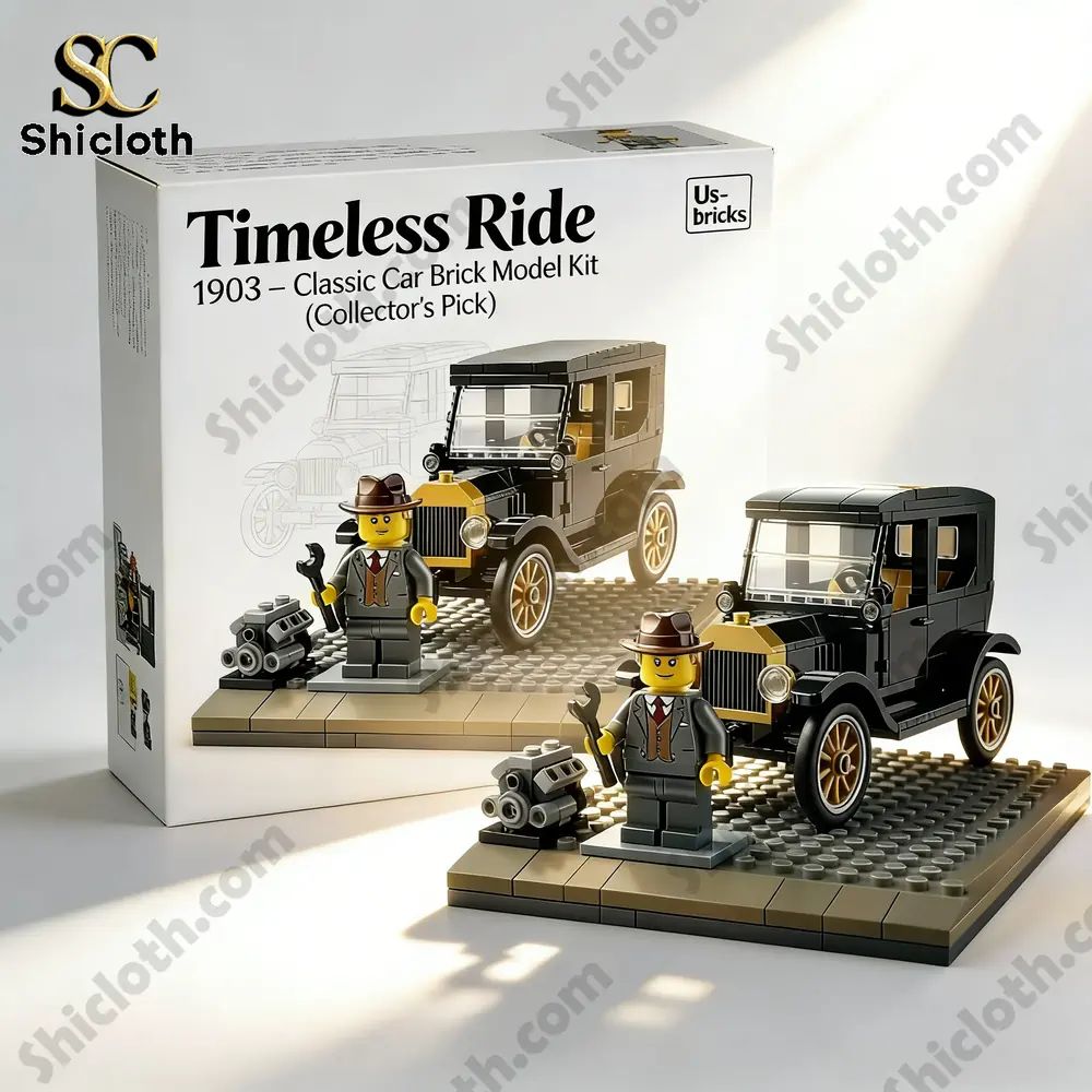 Timeless Ride 1903 Classic Car Brick Model Kit