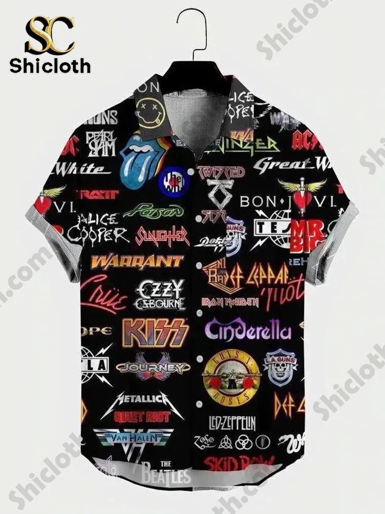Rock Band Music Aloha Hawaiian Shirt